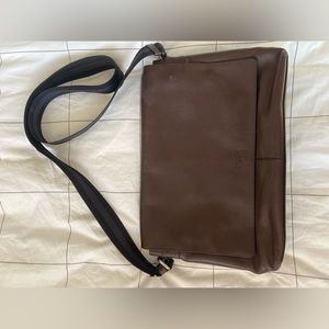 COACH leather messenger bag